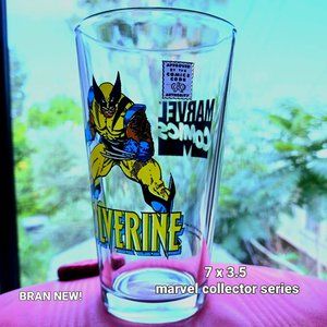 Marvel comic wolverine collectors glass
